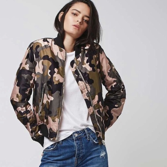 camouflage jacket topshop
